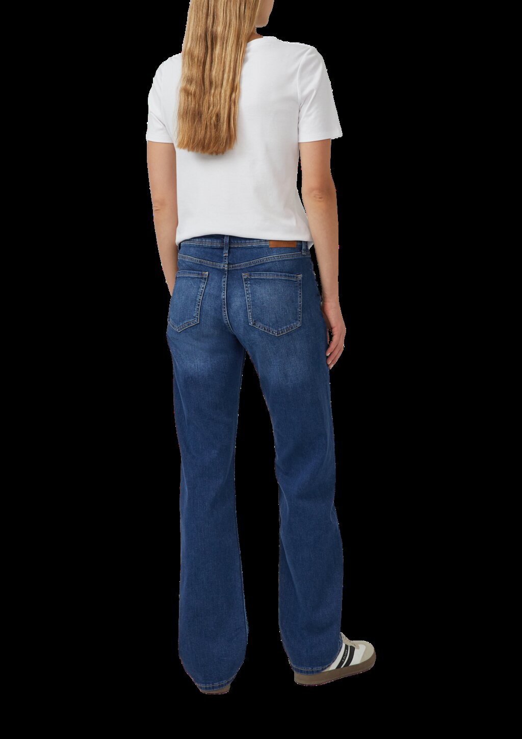 Jeans Karolin / Regular Fit / Mid Rise / Straight Leg / Doppelbund-Optik