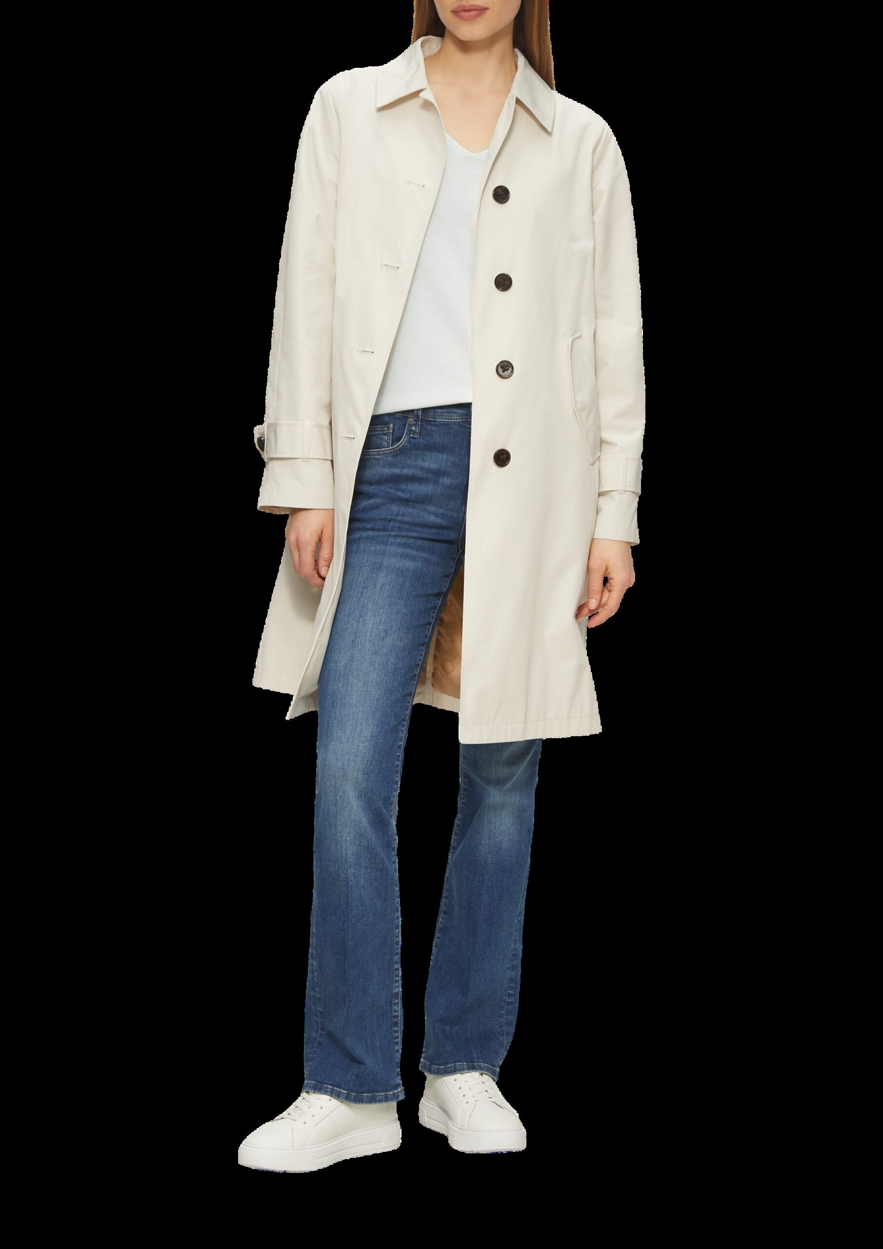 Feinstrickpullover mit V-Ausschnitt und Rollkante am Saum