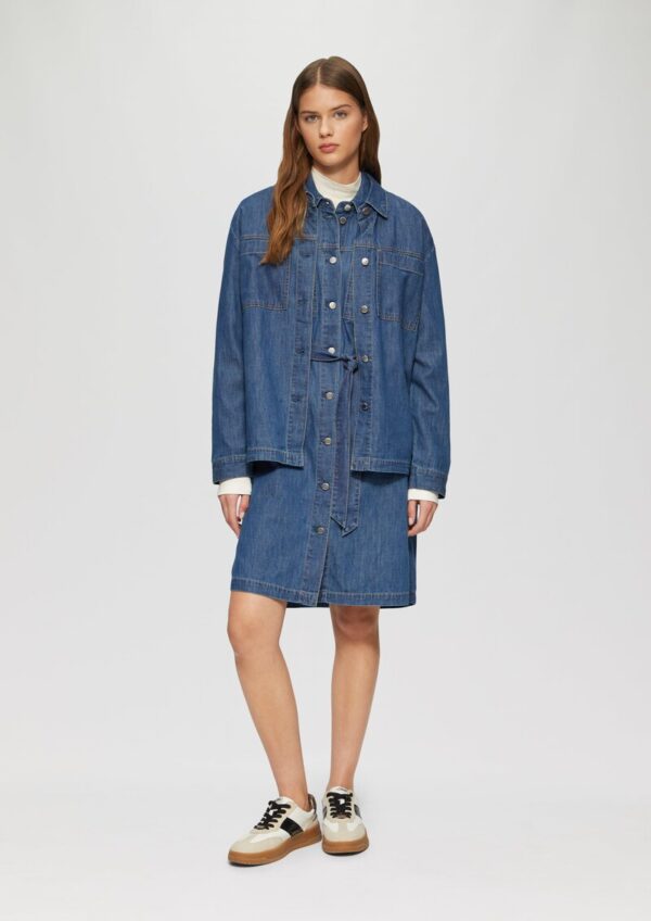 Jeans-Hemdkleid im Relaxed Fit mit Bindegürtel