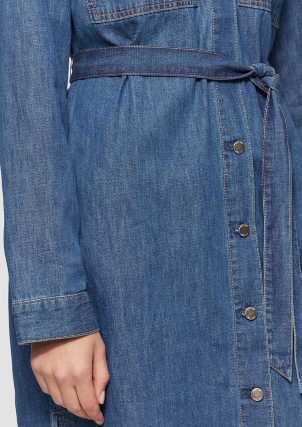 Jeans-Hemdkleid im Relaxed Fit mit Bindegürtel