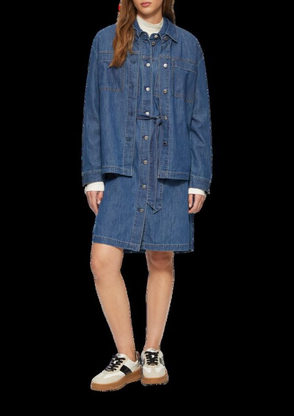 Jeans-Hemdkleid im Relaxed Fit mit Bindegürtel
