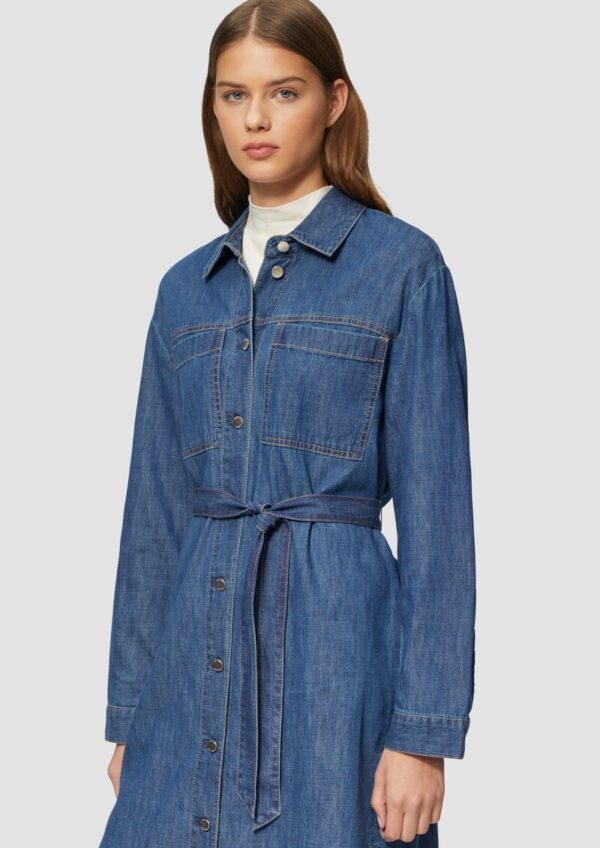 Jeans-Hemdkleid im Relaxed Fit mit Bindegürtel