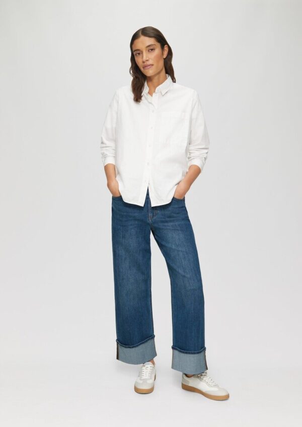 Cropped-Jeans Suri / Regular Fit / Mid Rise / Wide Leg / mit Aufschlag