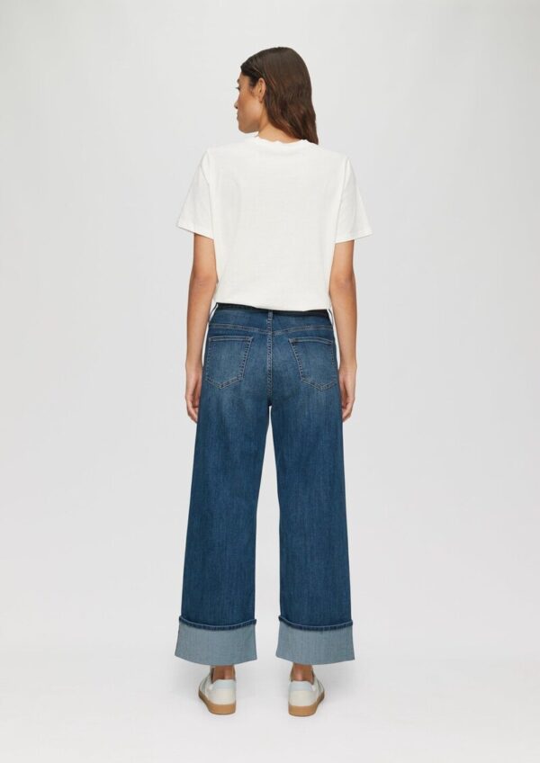 Cropped-Jeans Suri / Regular Fit / Mid Rise / Wide Leg / mit Aufschlag