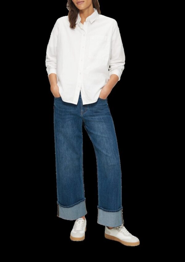 Cropped-Jeans Suri / Regular Fit / Mid Rise / Wide Leg / mit Aufschlag