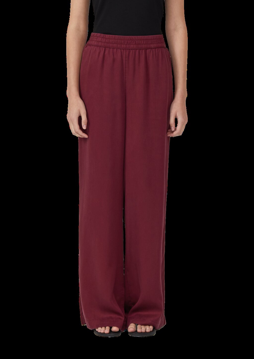 Twillhose mit Eingrifftaschen und Wide Leg