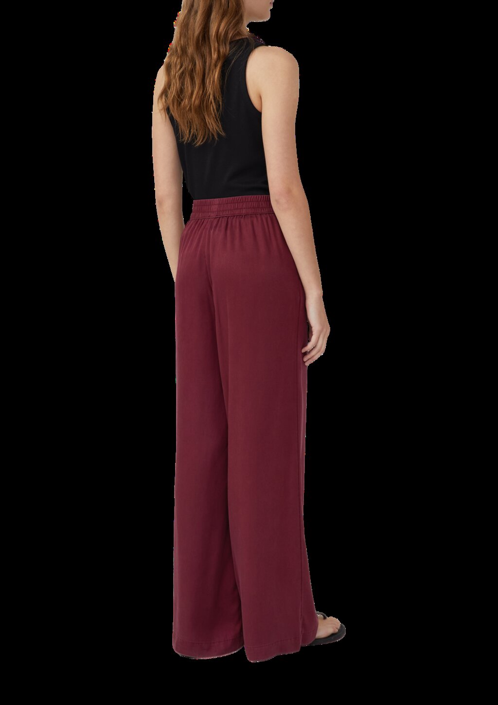 Twillhose mit Eingrifftaschen und Wide Leg