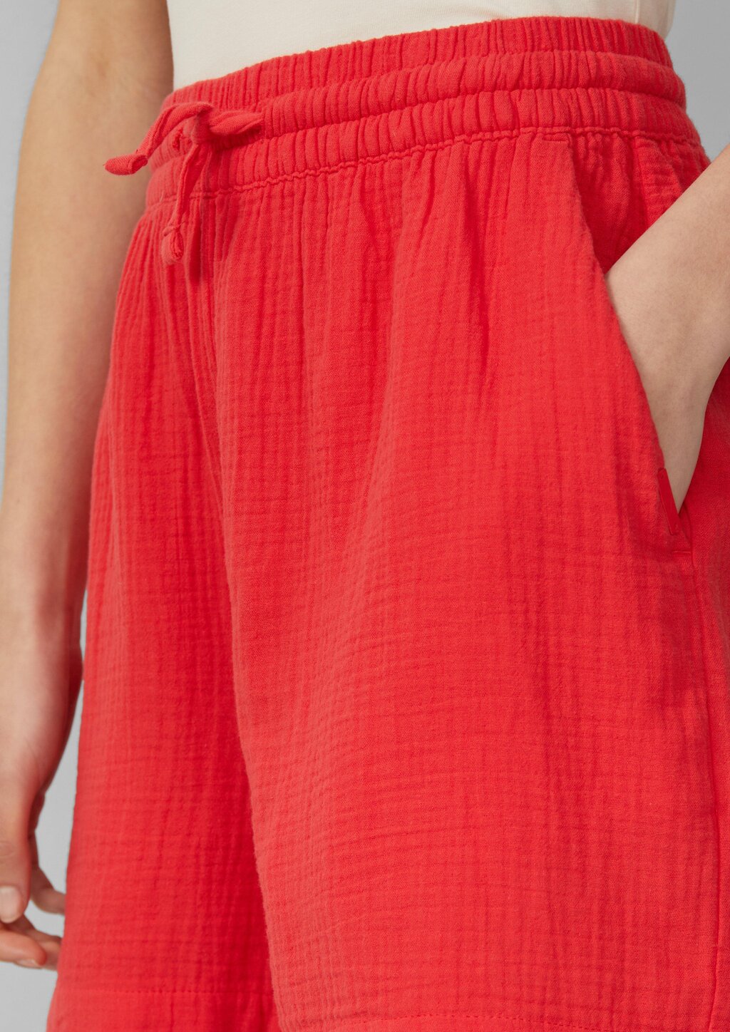 Musselin-Shorts mit Elastikbund