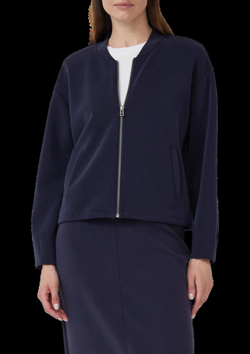 Oversized Scuba-Jacke mit verstellbarem Saum