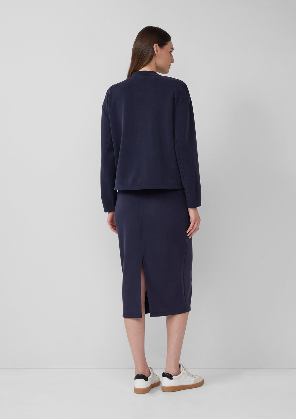 Oversized Scuba-Jacke mit verstellbarem Saum