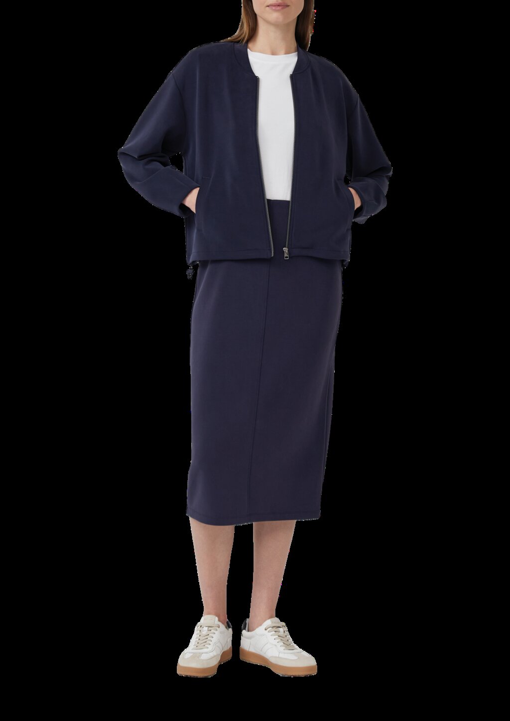 Oversized Scuba-Jacke mit verstellbarem Saum