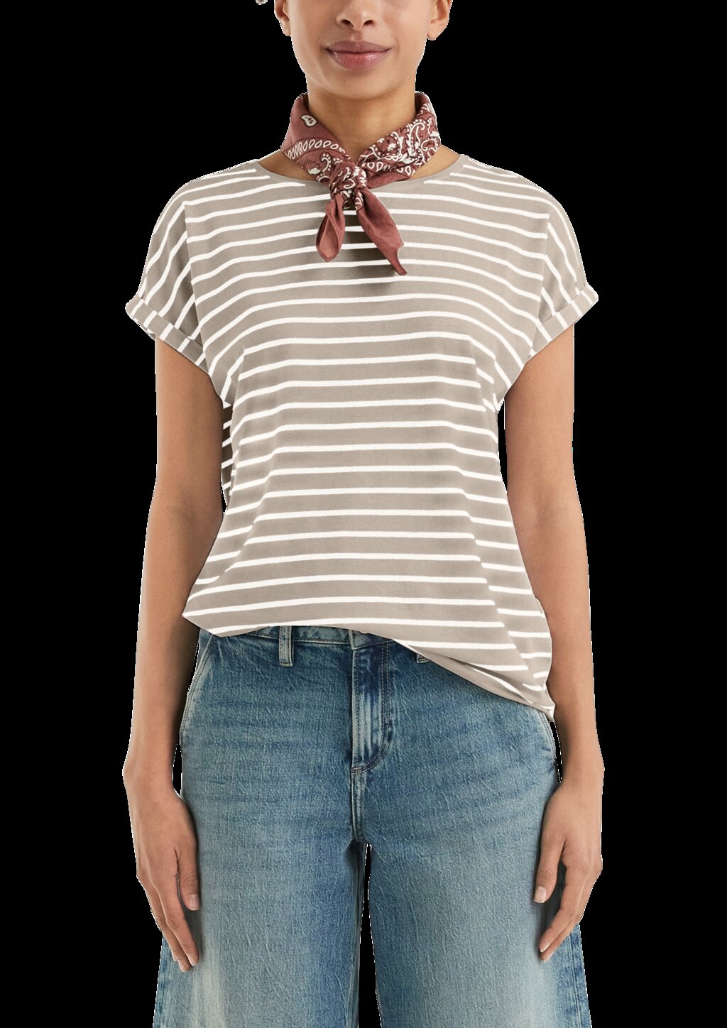 Locker geschnittenes T-Shirt aus Modalmix