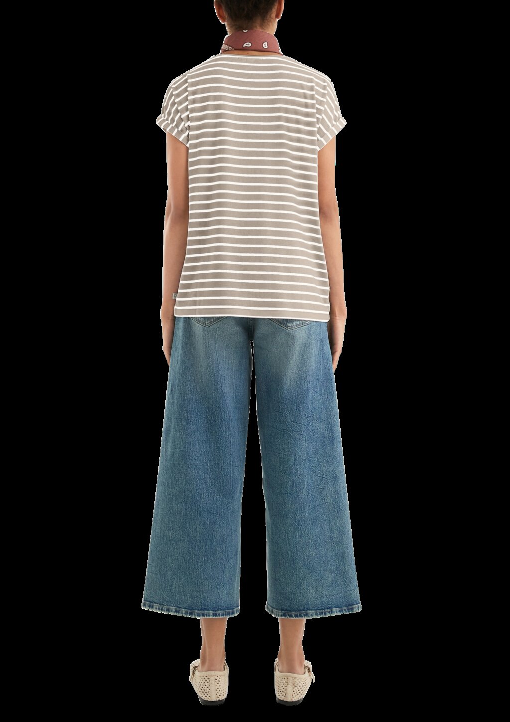 Locker geschnittenes T-Shirt aus Modalmix