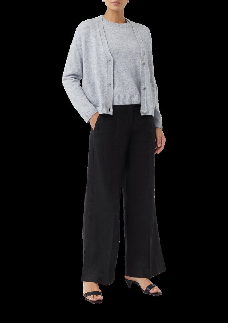 Strickpullover aus Wollmix mit halblangem Ärmel