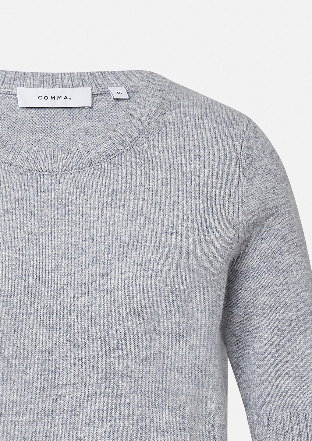 Strickpullover aus Wollmix mit halblangem Ärmel