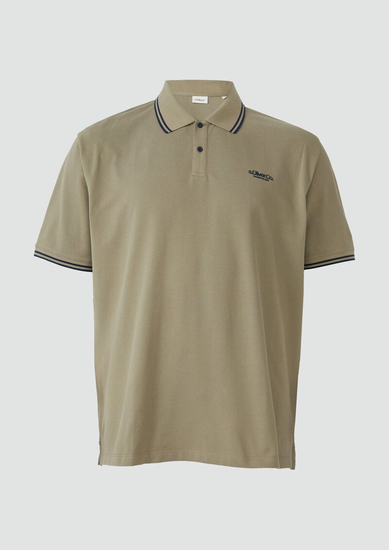 Piqué-Poloshirt mit Kontrastdetails und Logo