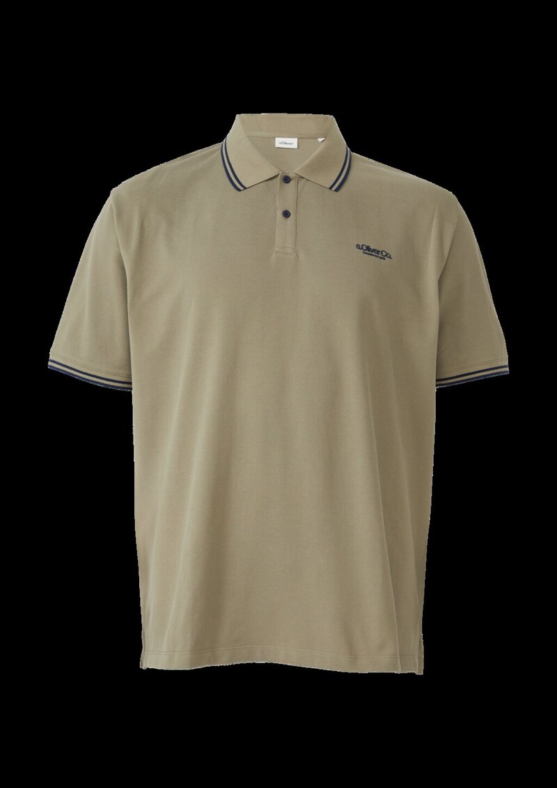 Piqué-Poloshirt mit Kontrastdetails und Logo