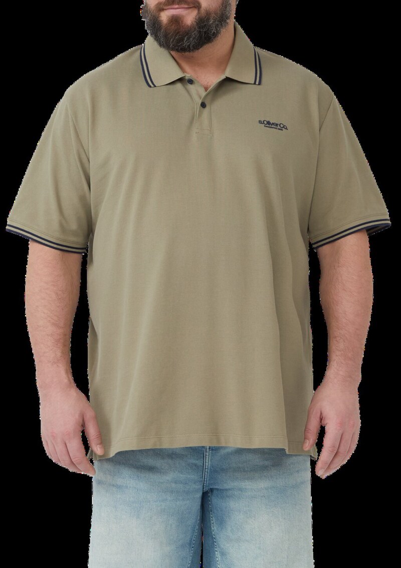 Piqué-Poloshirt mit Kontrastdetails und Logo