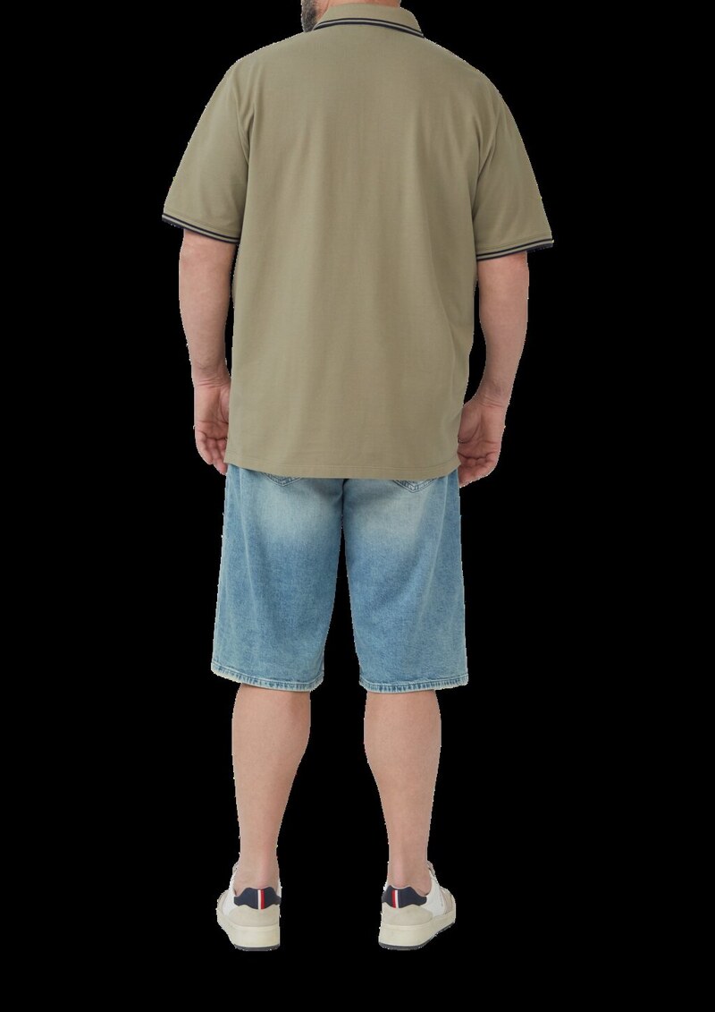 Piqué-Poloshirt mit Kontrastdetails und Logo