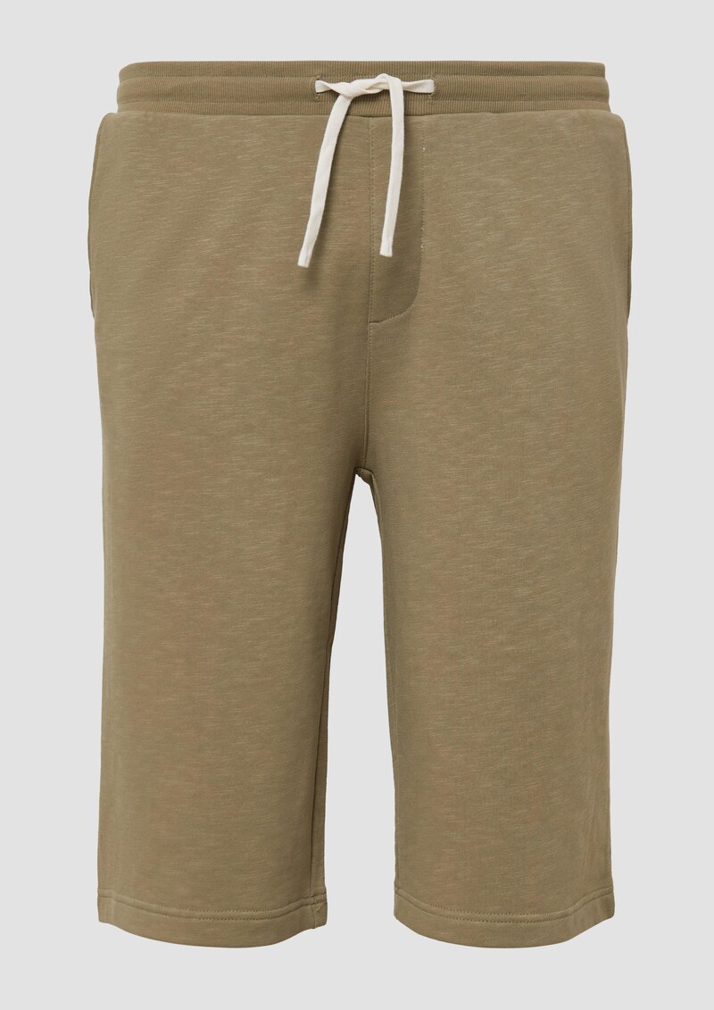 Detroit: Sweat-Bermuda mit Flammgarnstruktur im Relaxed Fit