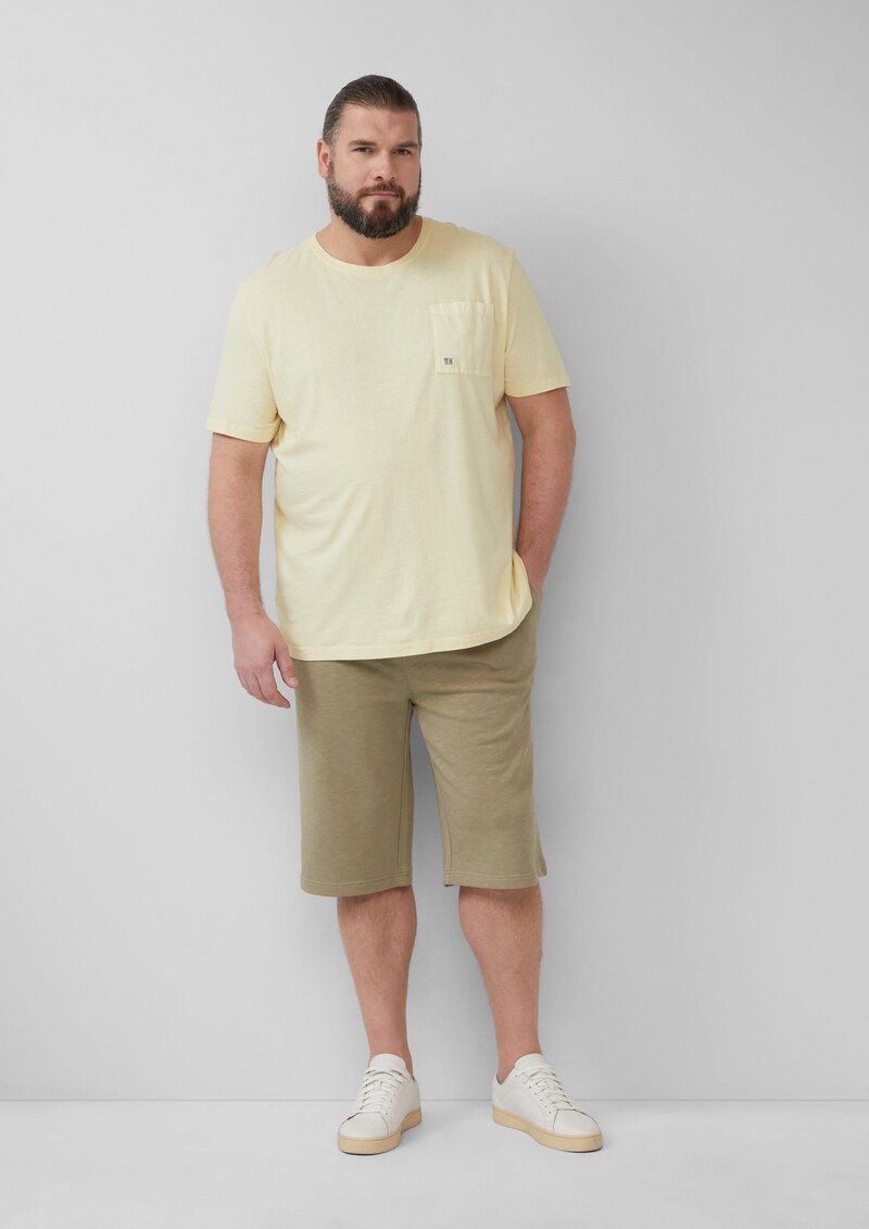 Detroit: Sweat-Bermuda mit Flammgarnstruktur im Relaxed Fit