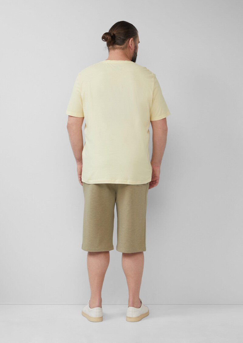 Detroit: Sweat-Bermuda mit Flammgarnstruktur im Relaxed Fit