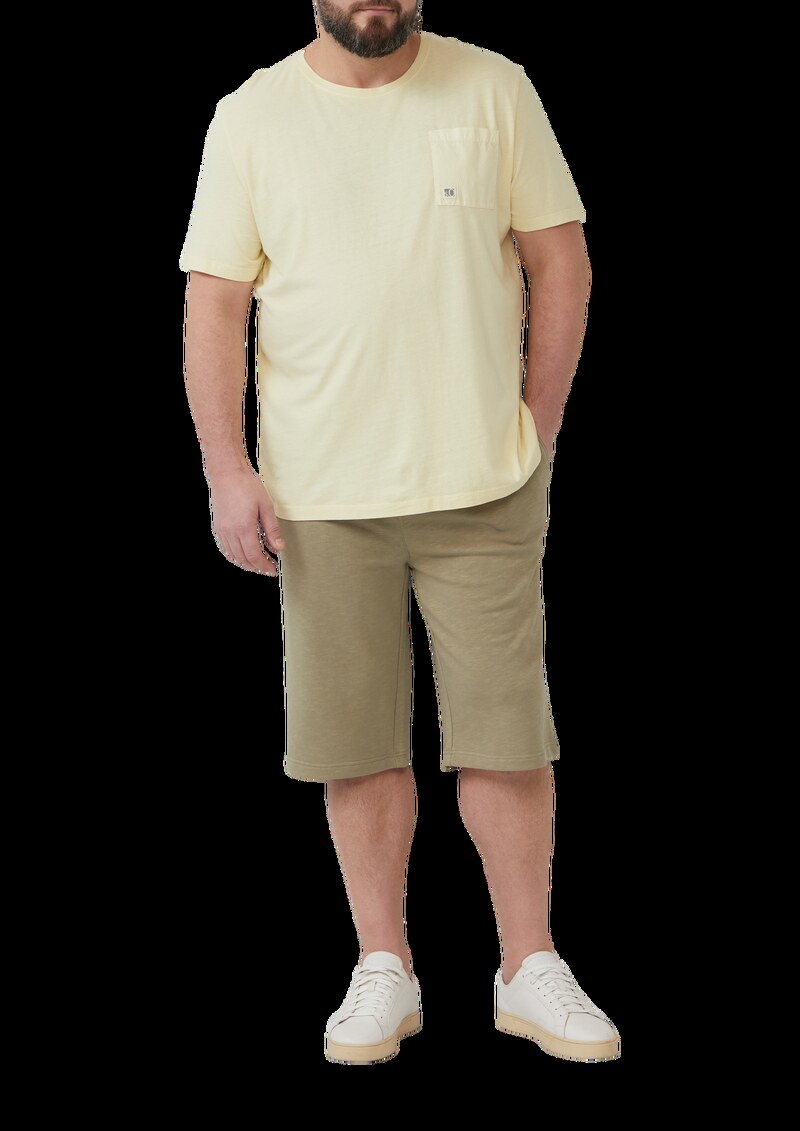 Detroit: Sweat-Bermuda mit Flammgarnstruktur im Relaxed Fit