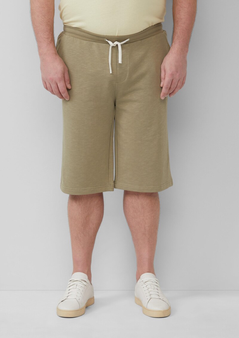 Detroit: Sweat-Bermuda mit Flammgarnstruktur im Relaxed Fit