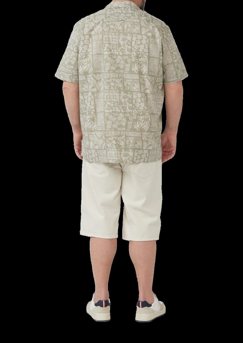 Resort Fit: Kurzarmhemd aus Viskosemix mit Brusttasche