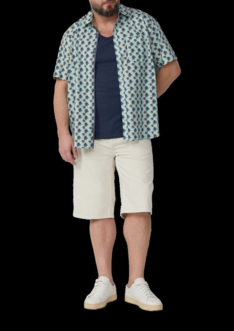 Baumwoll-Tanktop mit Flammgarnstruktur