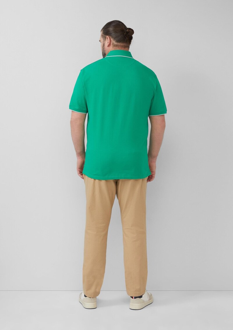 Sportives Piqué-Poloshirt mit Kontrast-Details