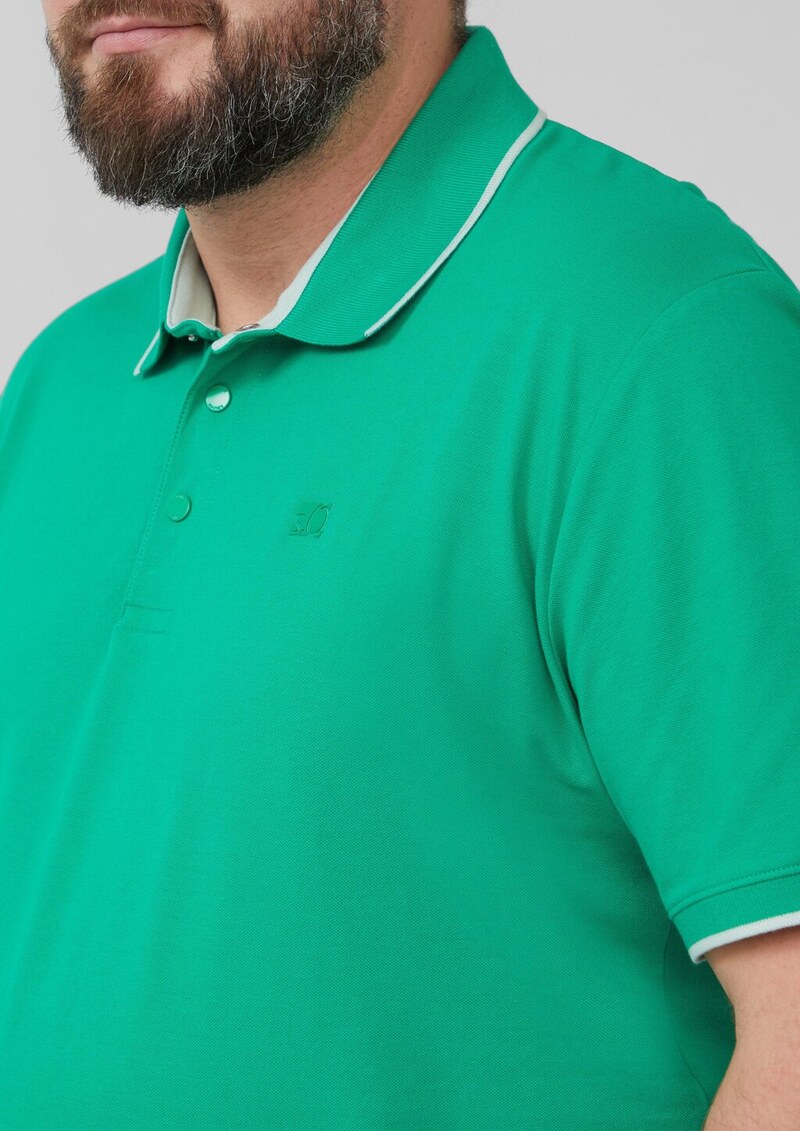 Sportives Piqué-Poloshirt mit Kontrast-Details