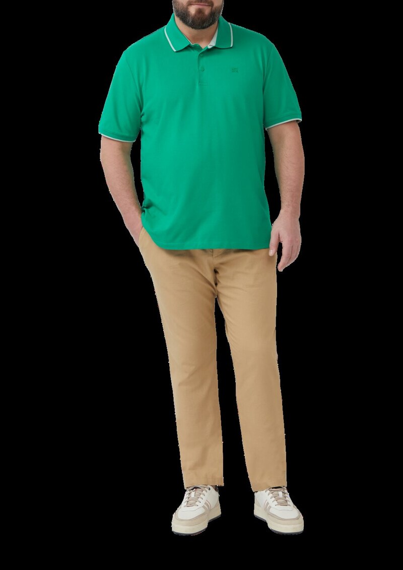 Sportives Piqué-Poloshirt mit Kontrast-Details