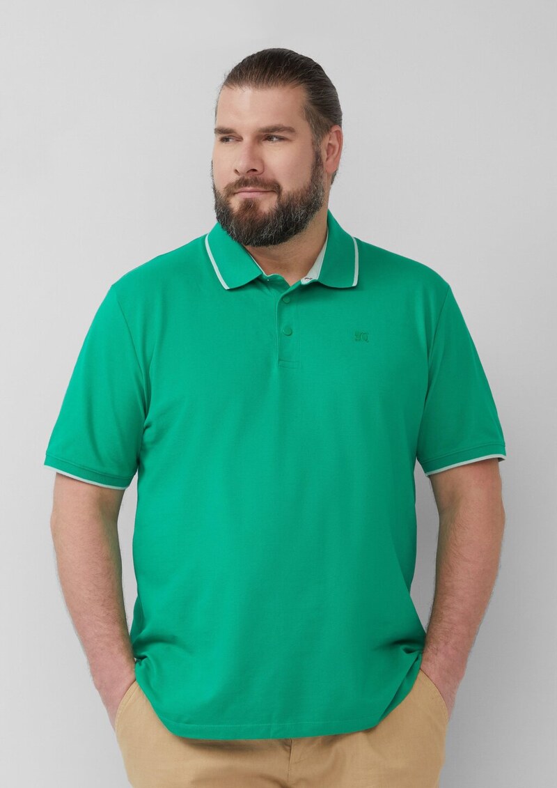 Sportives Piqué-Poloshirt mit Kontrast-Details