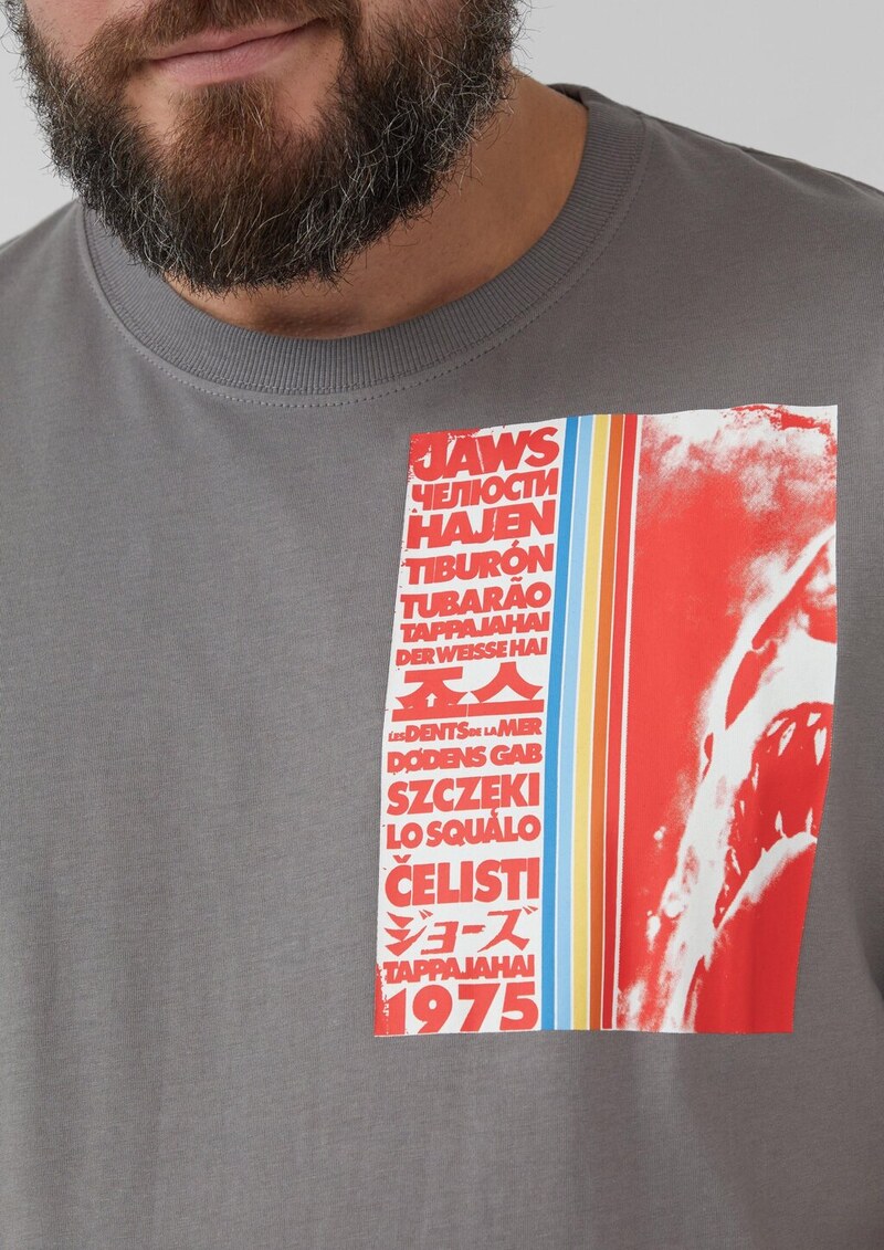 T-Shirt aus Baumwolle mit Jaws© UCS LLC-Print