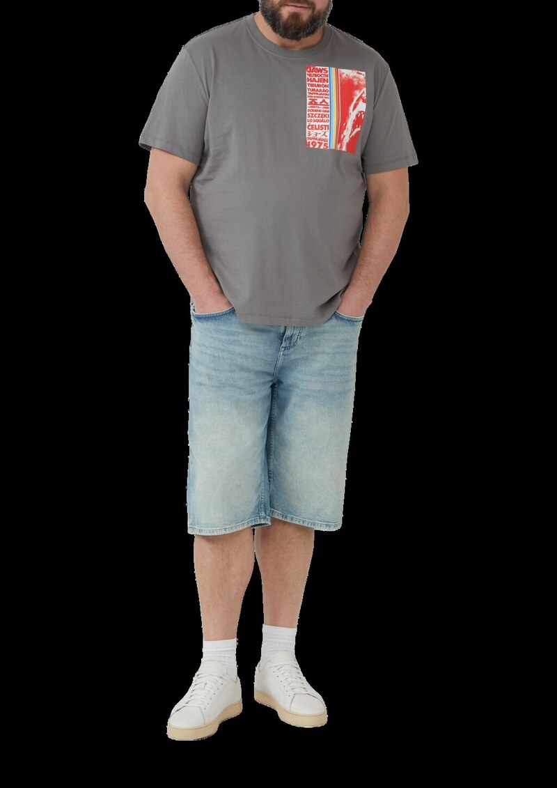 T-Shirt aus Baumwolle mit Jaws© UCS LLC-Print