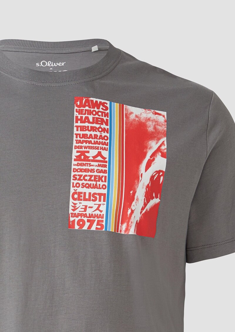 T-Shirt aus Baumwolle mit Jaws© UCS LLC-Print