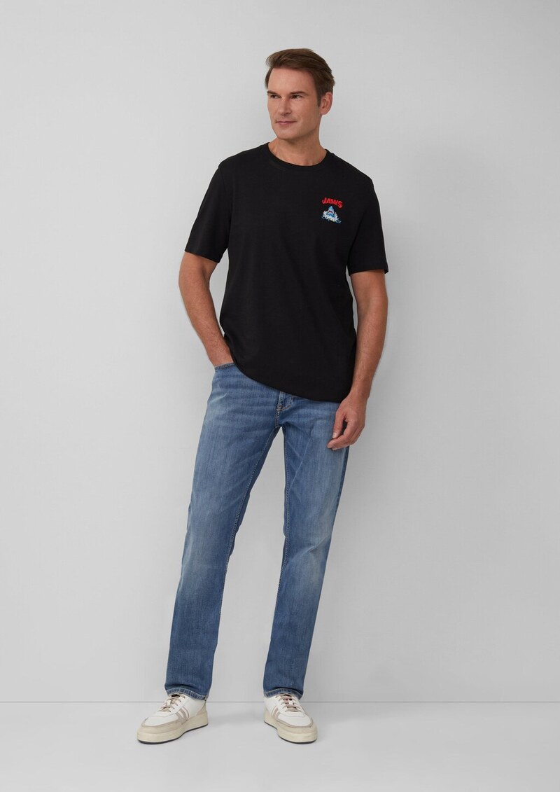 T-Shirt mit Crew Neck und Frontprint