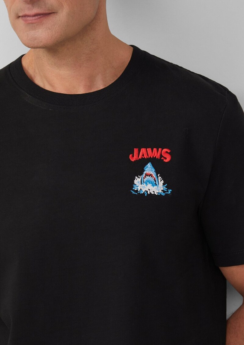 T-Shirt mit Crew Neck und Frontprint