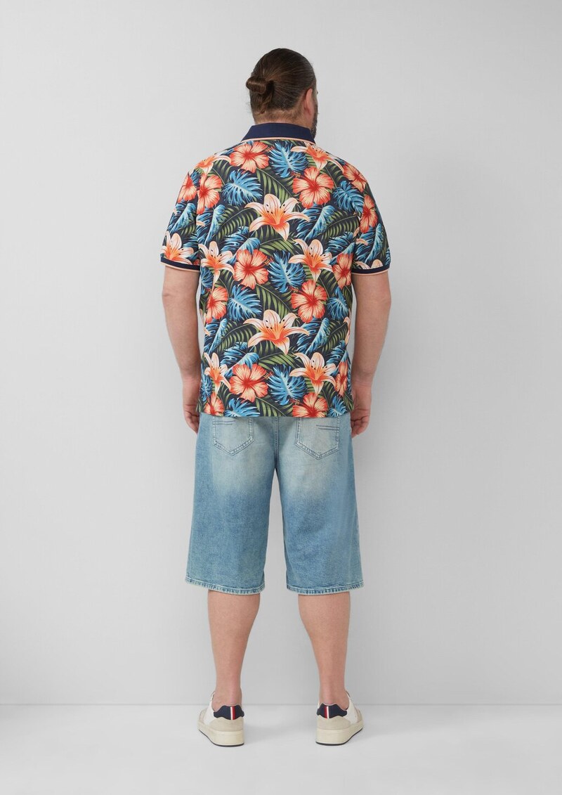 Poloshirt aus Baumwolle mit All-over-Print