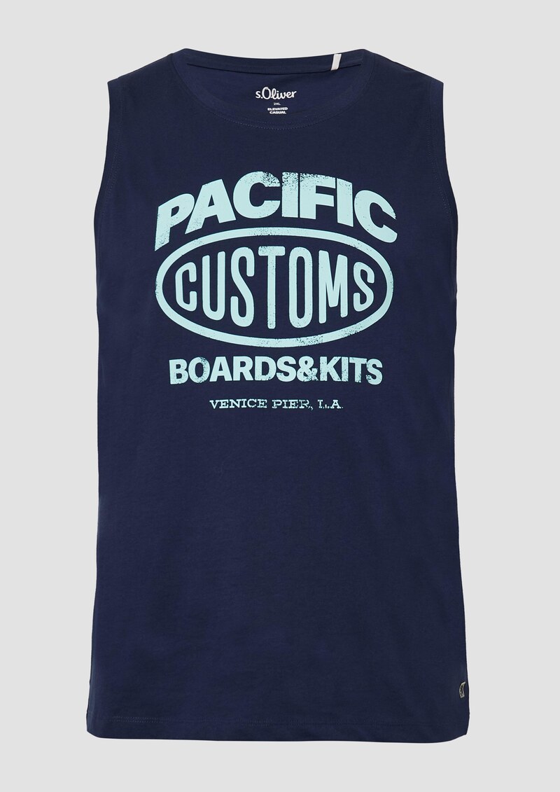 Tanktop aus Baumwollle mit Frontprint