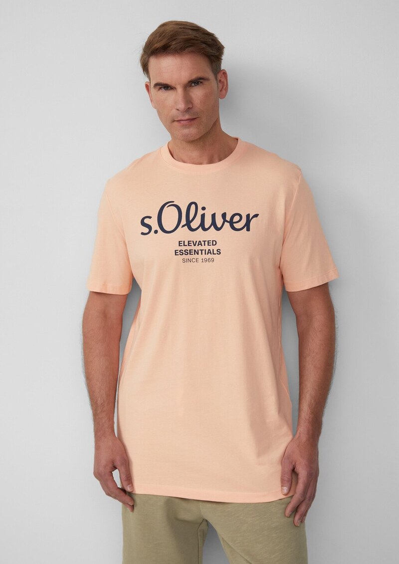 Baumwoll-T-Shirt mit Logo-Print