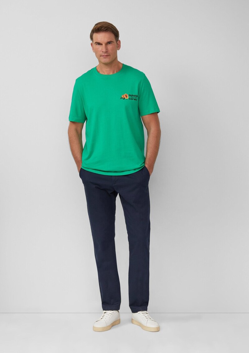 Baumwoll-T-Shirt im Relaxed Fit mit Front- und Rückenprint