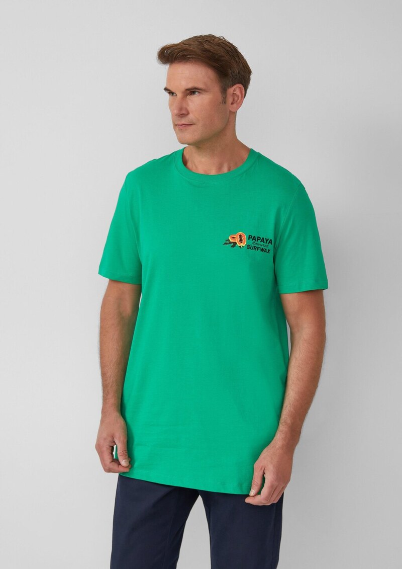 Baumwoll-T-Shirt im Relaxed Fit mit Front- und Rückenprint