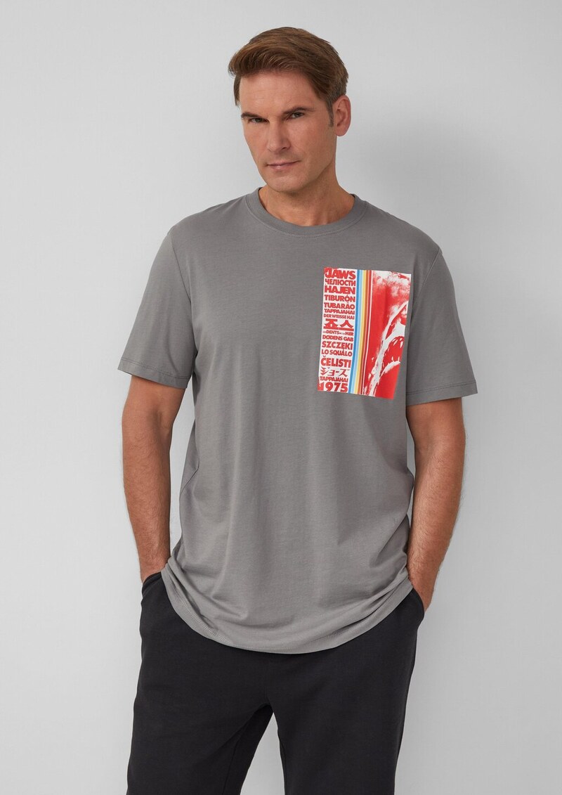 T-Shirt aus Baumwolle mit Jaws© UCS LLC-Print