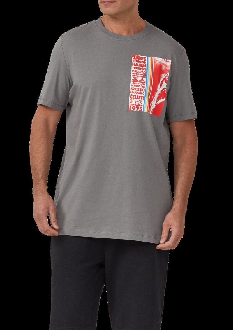 T-Shirt aus Baumwolle mit Jaws© UCS LLC-Print