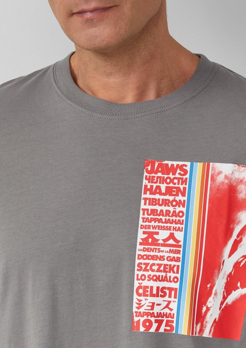 T-Shirt aus Baumwolle mit Jaws© UCS LLC-Print