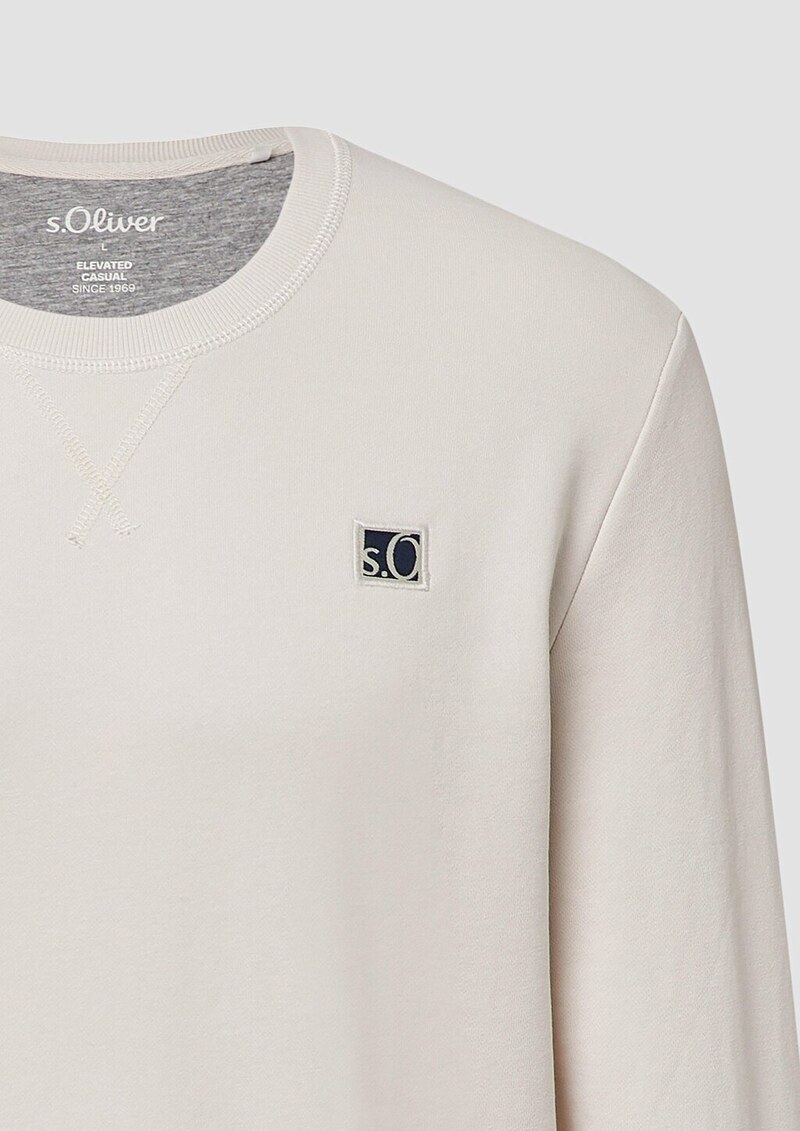 Weiches Sweatshirt aus Baumwollmix mit Crew Neck