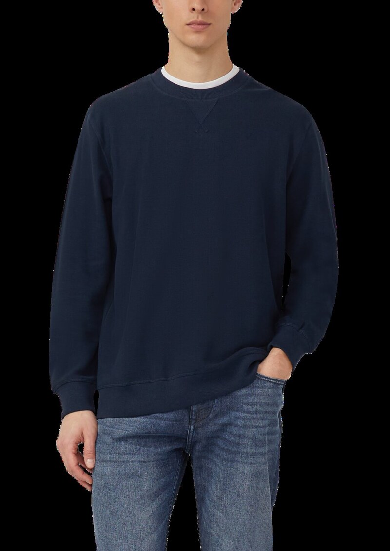 Strukturiertes Sweatshirt mit Rippbündchen