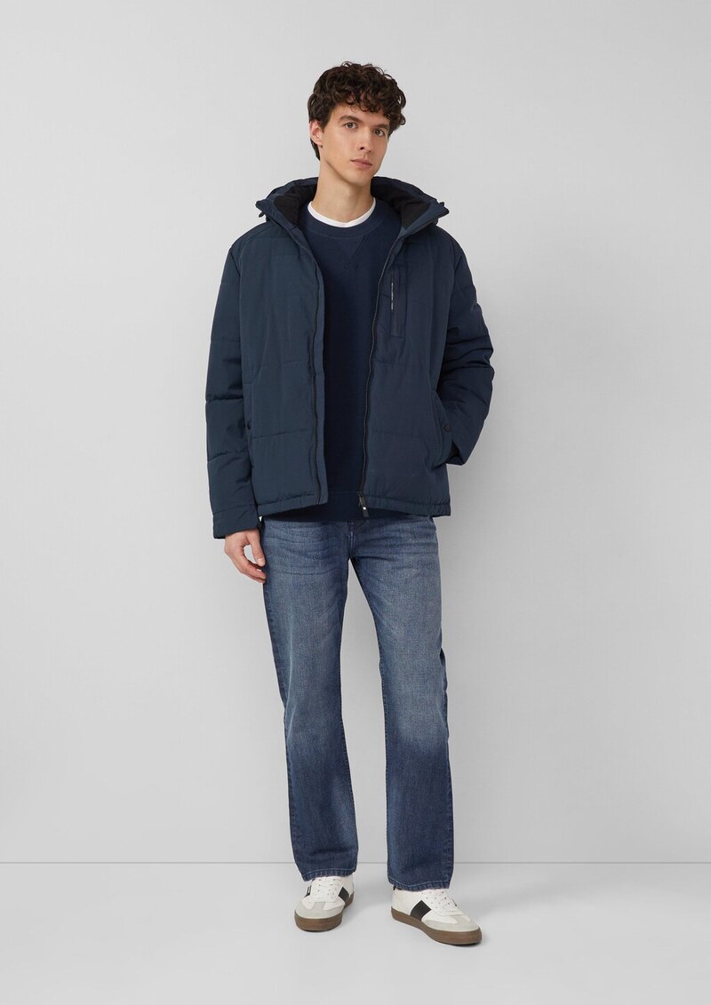 Strukturiertes Sweatshirt mit Rippbündchen